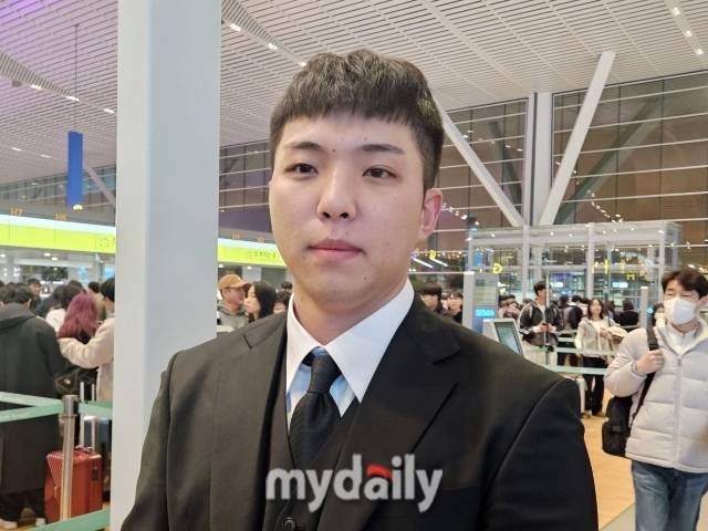 삼성 라이온즈 김영웅./인천공항=심혜진 기자