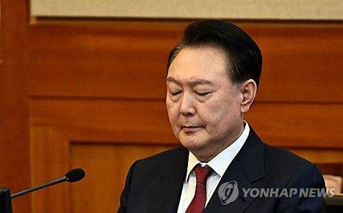 윤석열 대통령이 23일 서울 종로구 헌법재판소에서 열린 탄핵심판 4차 변론에 출석해 있다.ⓒ연합뉴스