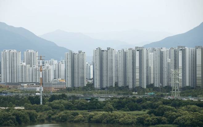 경기 구리시 구리타워에서 바라본 하남시 미사지구의 모습. 사진=뉴시스