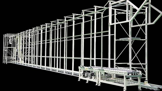 배터리 자동화 물류장비 모습. 아바코 제공