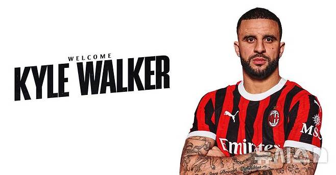 [서울=뉴시스] 이탈리아 프로축구 세리에A AC밀란의 카일 워커. (사진=AC밀란 SNS 캡처) *재판매 및 DB 금지