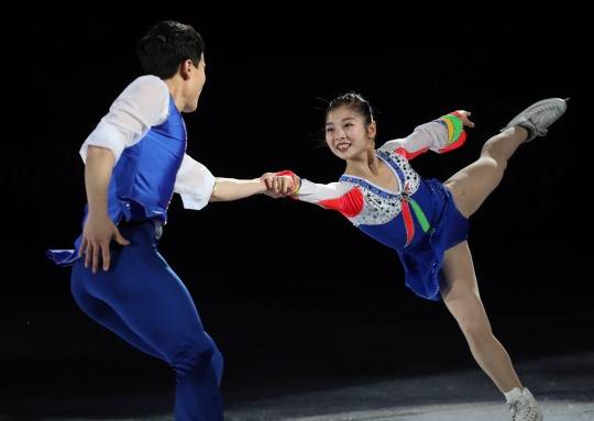 2018 평창 올림픽 출전한 북한 피겨 페어 렴대옥(오른쪽). 사진[연합뉴스]