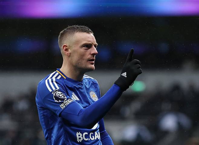 후반 1분 제이미 바디가 동점골을 터트렸다. <저작권자(c) 연합뉴스, 무단 전재-재배포, AI 학습 및 활용 금지>