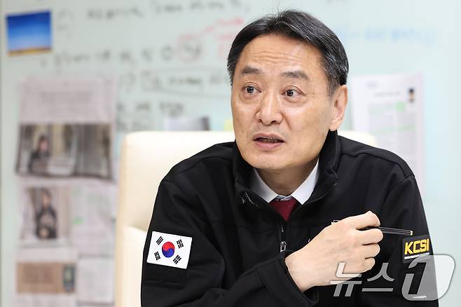 박우현 경찰청 과학수사심의관이 23일 오후 서울 서대문구 경찰청 국가수사본부에서 뉴스1과 인터뷰를 하고 있다. 2025.1.23/뉴스1 ⓒ News1 민경석 기자