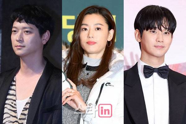 왼쪽부터 강동원, 전지현, 김수현(사진=이데일리 DB)