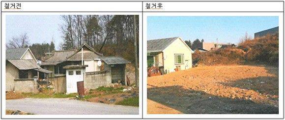 농촌 빈집 정비 사업 철거 전후 모습.  사진 이천시 *재판매 및 DB 금지
