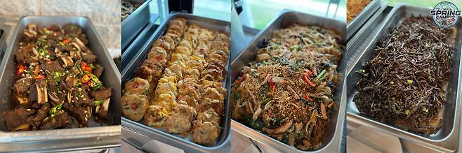 두산 베어스 호주 캠프의 한식 메뉴. /사진=두산 베어스 제공