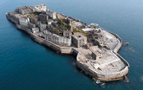 유네스코 세계문화유산에 등록된 일본 군함도.