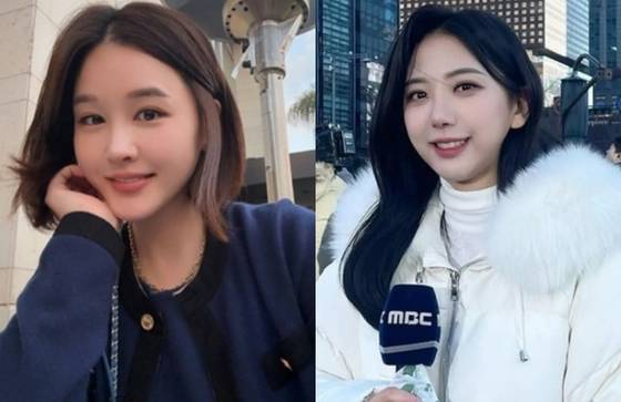 MBC 기상캐스터 출신 박은지(왼쪽)·고(故) 오요안나. 사진 박은지·오요안나 인스타그램 캡처