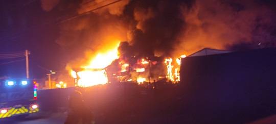 경기 남양주시 신발 창고 화재 현장. 
(사진 출처: 경기도북부소방재난본부)