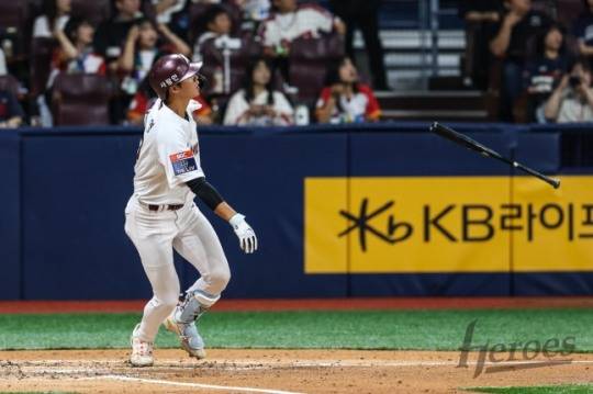 키움 장재영의 데뷔 홈런 순간