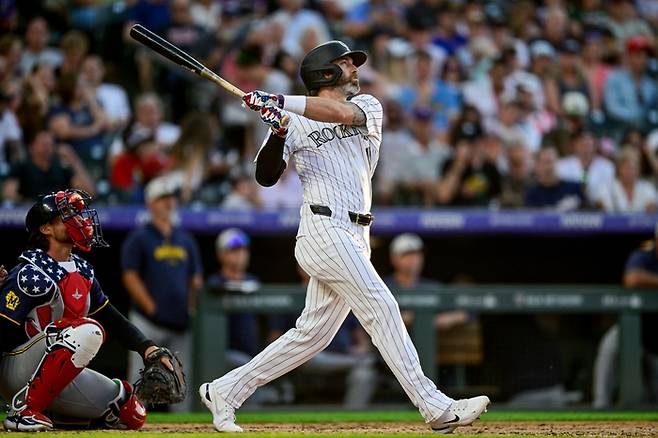 2024시즌 메이저리그 콜로라도 시절 제이크 케이브. 게티이미지