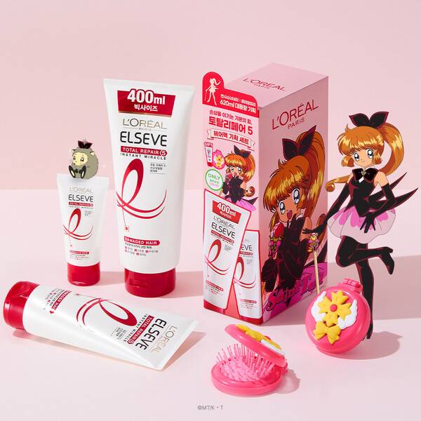 로레알파리 '토탈 리페어 5 헤어팩 X 천사소녀 네티' 올리브영 단독 한정 기획 세트&nbsp;