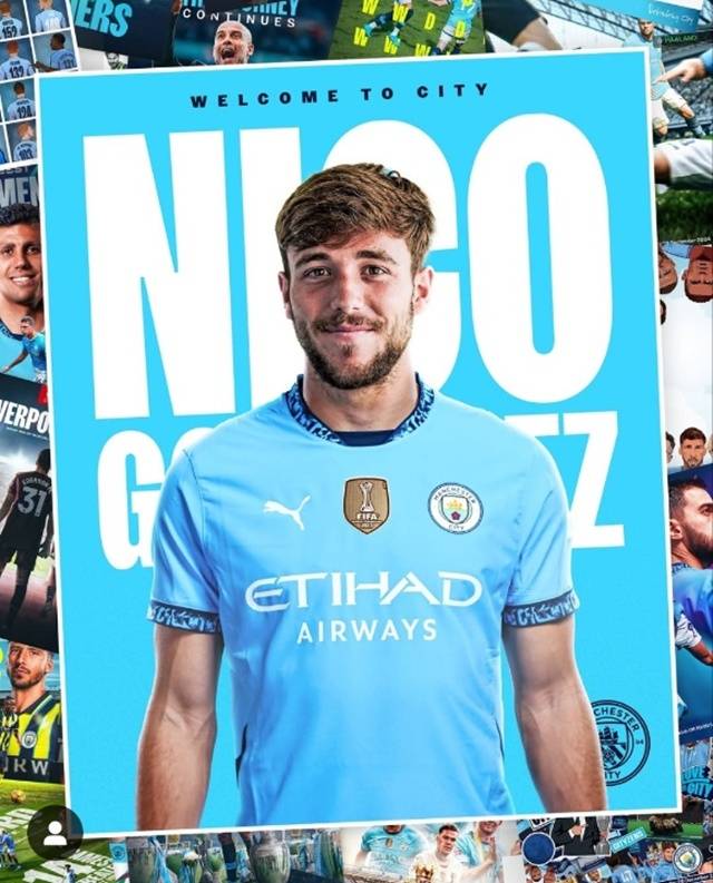 니코 곤잘레스 오피셜. /사진=맨체스터 시티 SNS