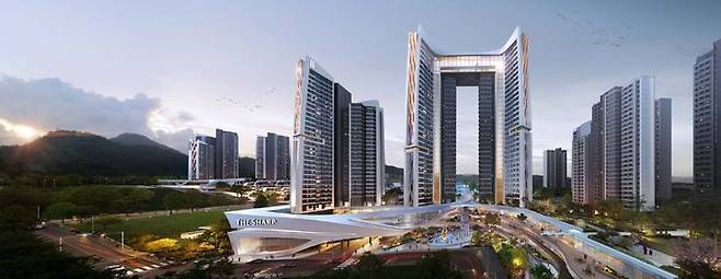 포스코이앤씨가 제안한 더샵마스터뷰 전경. *재판매 및 DB 금지