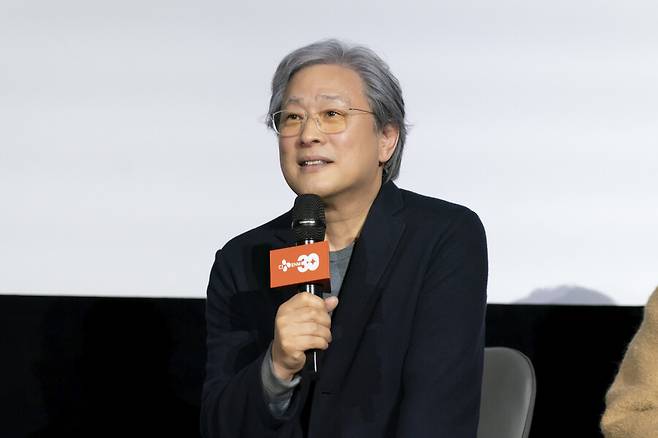 ▲ CJ ENM 30주년 기념 비저너리(Visionary) 선정 기념 '공동경비구역 JSA' 관객과의 대화에 참석한 박찬욱 감독. 제공|CJ ENM