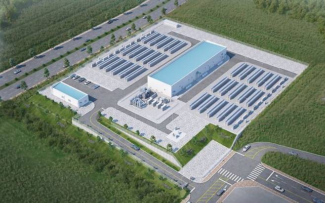 SK이터닉스가 EPC(설계·조달·시공)을 맡은 고체산화물연료전지(SOFC·Solid Oxide Fuel Cell) 발전소 '충주에코파크' 조감도. / SK이터닉스 제공