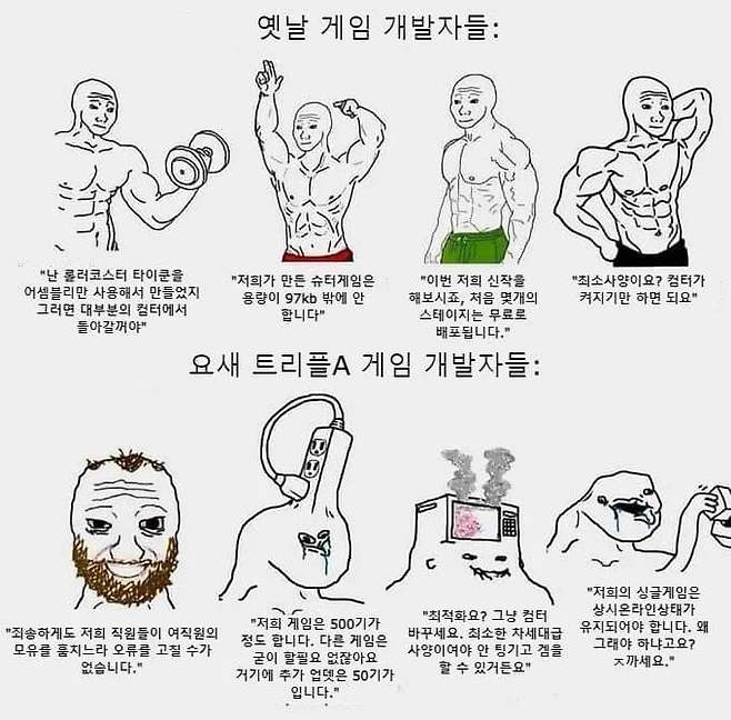 1738831507.jpg 옛날 게임 개발자 vs 요즘 게임 개발자