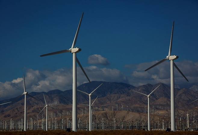미국 캘리포니아주 팜스프링스의 풍력발전단지. / 사진=로이터통신