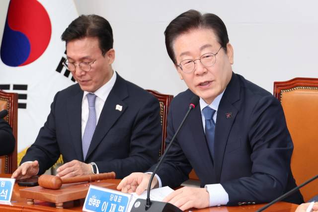 ▲더불어민주당 이재명 대표가 7일 국회에서 열린 최고위원회의에서 발언하고 있다. ⓒ연합뉴스