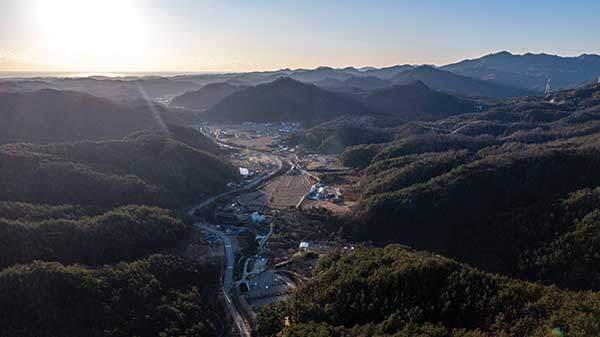 구수곡자연휴양림 전경. 울진 걷기 여행 중 숙박 거점으로 삼으면 좋은 곳이다.