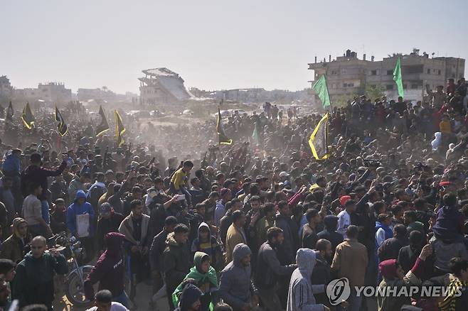 가자지구의 팔레스타인 난민들 [AP=연합뉴스 자료사진]