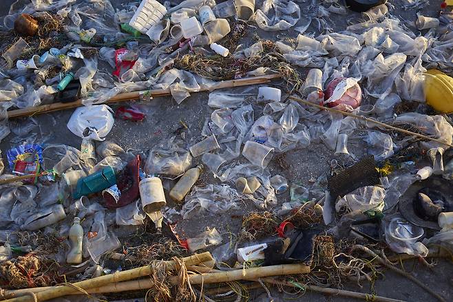 해안가에 버려진 플라스틱 쓰레기.[게티이미지뱅크]