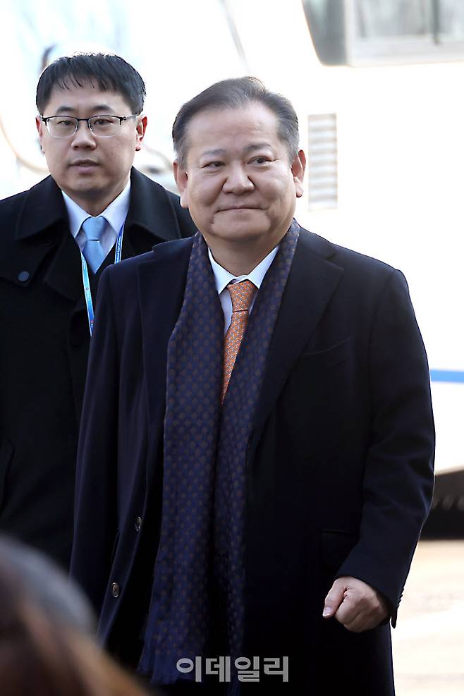 이상민 전 행정안전부 장관이 11일 오전 서울 종로구 헌법재판소에서 열린 윤석열 대통령 탄핵 심판 7차 변론기일에 증인으로 출석하고 있다. (사진=공동취재단)