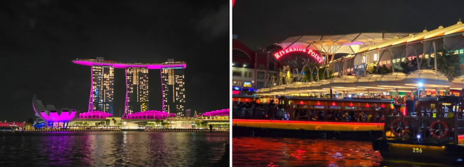 클락키에서 싱가포르 강보트를 타고 본 마리나 베이 전경 / 사진=김혜성 여행+ 기자
