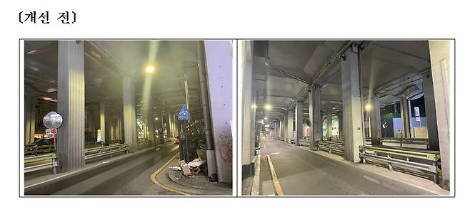 지하철 2호선 구의역 야간경관 개선 전 모습/사진=서울시청