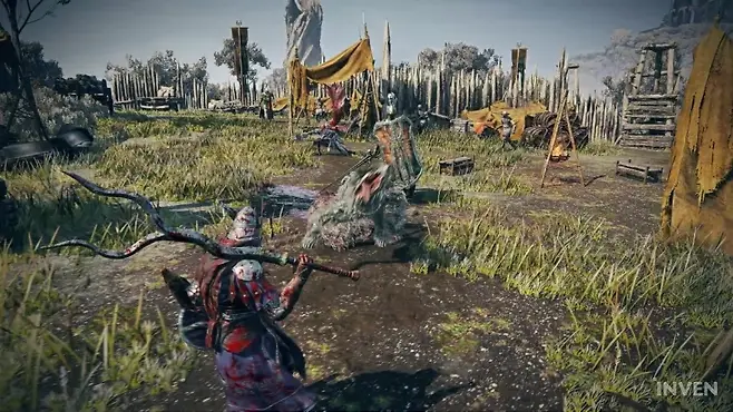 ▲ 아츠를 쓰면 공중에서 급강하 공격 후 주변 동료에게 보호막을 씌워준다