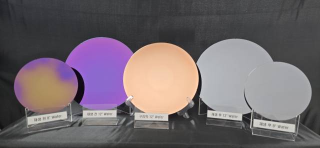 제이쓰리의 재생 웨이퍼. 사진제공=켐트로닉스