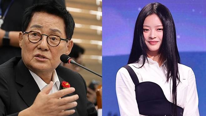 박지원 의원, 뉴진스 하니. 사진 ㅣ연합뉴스, 스타투데이DB