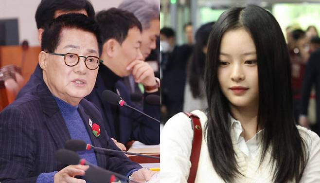 박지원 의원(왼쪽)과 뉴진스 하니. 연합뉴스