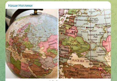 A photo provided by the Nogliki Municipal District Administration's Telegram channel shows the globe at the center of the dispute, which the library is returning due to its depiction of Russian borders [SCREEN CAPTURE]