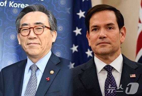 조태열 외교부 장관, 마코 루비오 미국 국무장관.ⓒ News1 김지영 디자이너
