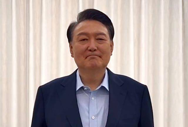 윤석열 대통령이 1월 15일 공수처 출석 관련 대국민 담화를 하고 있다. 대통령실 제공