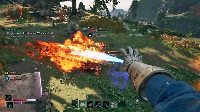 '어바우드'의 전투 [게임 화면 캡처]