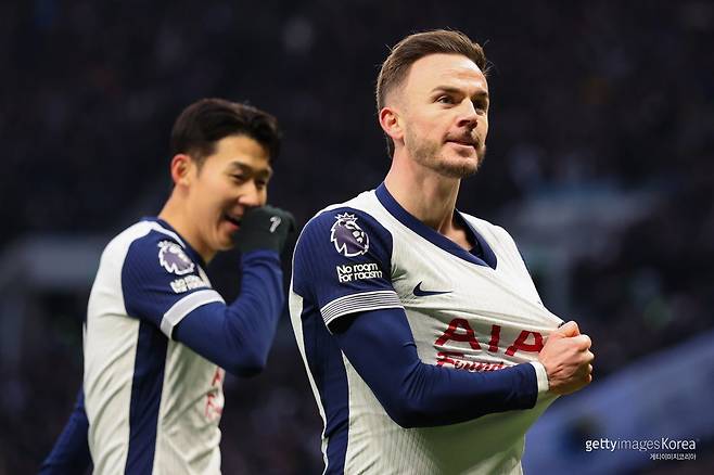 손흥민-제임스 매디슨. 사진=게티이미지코리아