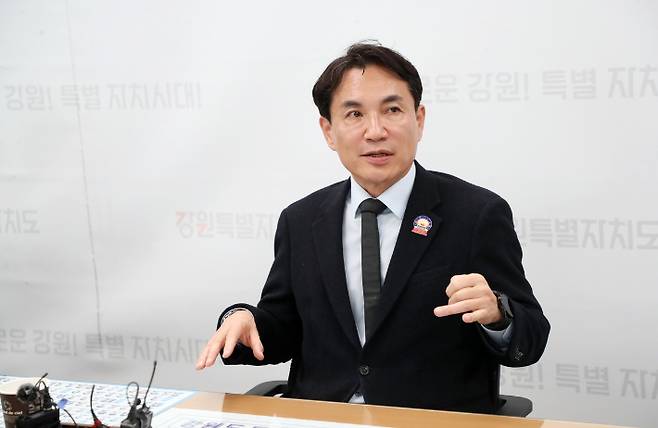 김진태 강원도지사. 연합뉴스