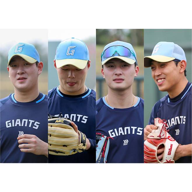 왼쪽부터 나승엽, 고승민, 윤동희, 황성빈. 사진=롯데 자이언츠