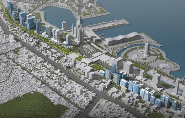 경부선 철도지하화 선도사업 조감도. 부산진역~부산역(2.8km) 구간의 철도가 지하화되면서, 지상에는 녹지 공간과 상업·문화시설 등이 조성된다. 부산역 조차장에서 부산진 컨테이너 야적장까지 37만1000㎡ 규모의 철도부지 개발도 추진된다. 부산시 제공