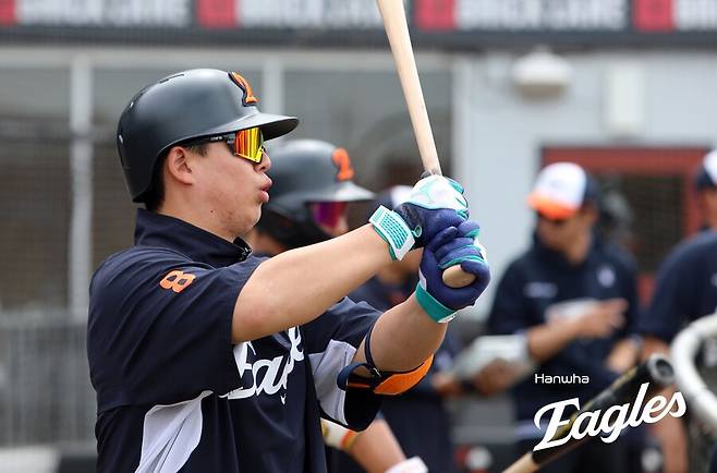 ▲ 노시환의 올해 성적은 시즌 뒤 한화의 협상 전략과 FA 시장 전략과도 밀접한 연관을 가질 가능성이 크다 ⓒ한화이글스