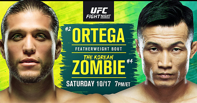 ‘코리안 좀비’ 정찬성 2020년 10월 UFC on ESPN+ 38 메인이벤트 그래픽. 사진=TKO