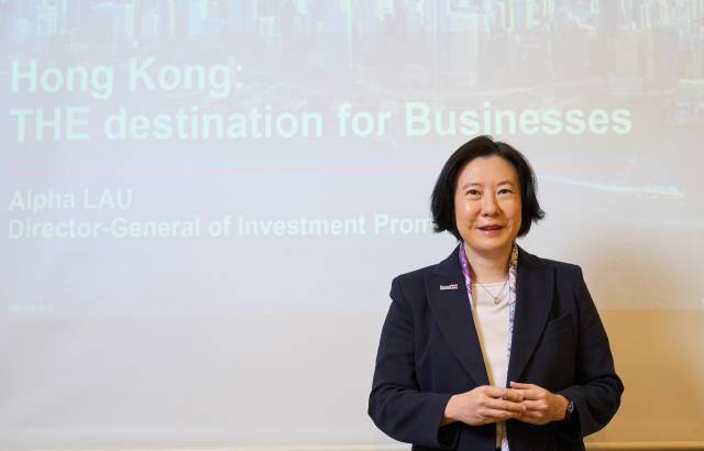 알파 리우 홍콩투자청장이 21일 서울 중구 한 카페에서 열린 기자간담회에서 발언하고 있다. 사진 제공=홍콩투자청