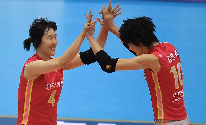 흥국생명과 현대건설의 경기에서 흥국생명 황연주