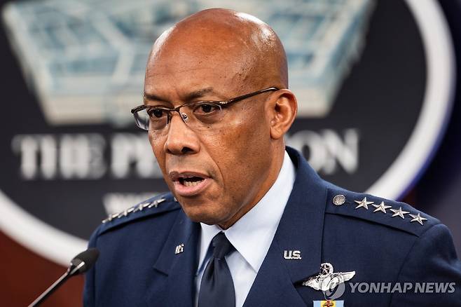 찰스 브라운 미국 합참의장 [EPA 연합뉴스 자료사진. 재판매 및 DB 금지]