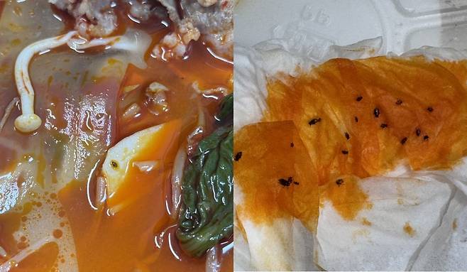 벌레가 나온 마라탕 [온라인 커뮤니티 갈무리]