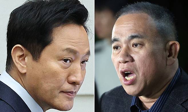 오세훈 서울시장(왼쪽), 명태균씨. 뉴시스·연합뉴스