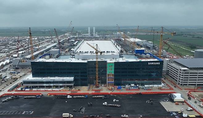 미국 텍사스주 테일러시에 건설 중인 삼성전자 반도체 공장 전경 / 삼성전자 제공